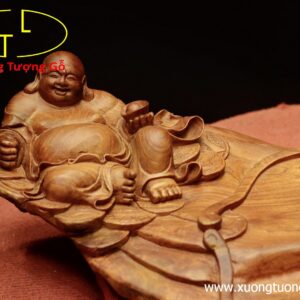 Khay trà di lặc gỗ hương ta.