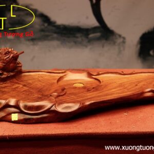 Khay trà thiềm thừ gỗ hương