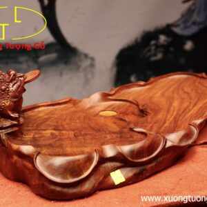 Khay trà thiềm thừ gỗ hương