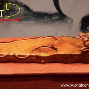 Khay trà thiềm thừ gỗ hương