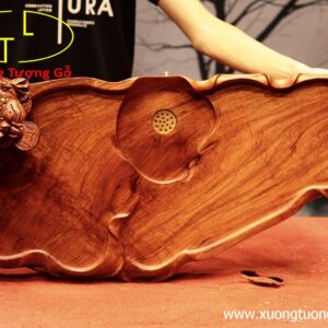 Khay trà thiềm thừ gỗ hương