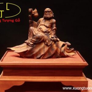 Đạt ma ngồi lá bồ đề gỗ sưa