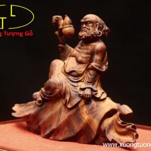 Đạt ma ngồi lá bồ đề gỗ sưa