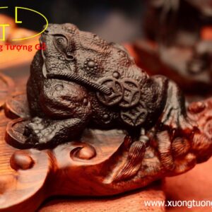 Khay trà thiềm thừ gỗ trắc