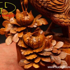 Gà trống hoa phù dung gỗ hương