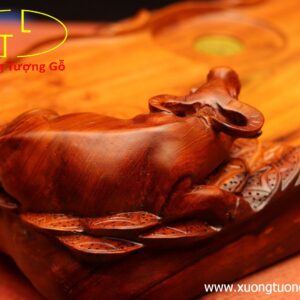 Khay trà trâu gỗ hương