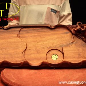 Khay trà trâu gỗ hương