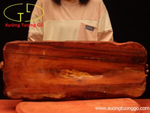 Khay trà trâu gỗ hương