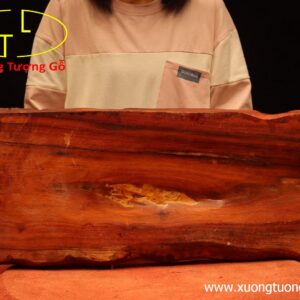 Khay trà trâu gỗ hương