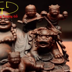 Di Lặc ngũ tiểu nhất nghê gỗ trắc