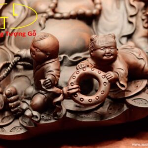 Di Lặc ngũ tiểu nhất nghê gỗ trắc
