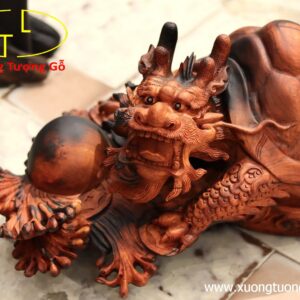 Long Quy( Rùa đầu rồng) gỗ trắc đỏ.