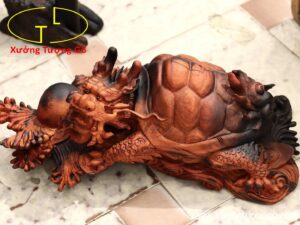 Long Quy( Rùa đầu rồng) gỗ trắc đỏ.