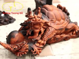 Long Quy( Rùa đầu rồng) gỗ trắc đỏ.