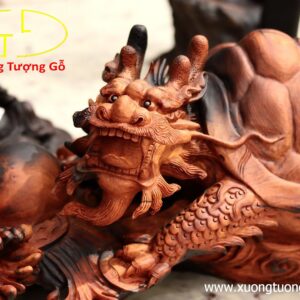 Long Quy( Rùa đầu rồng) gỗ trắc đỏ.