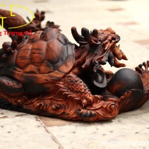Long Quy( Rùa đầu rồng) gỗ trắc đỏ.