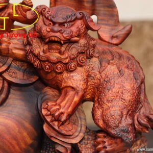 Di Lặc ngũ tiểu( ngũ phúc) nghê gỗ trắc.
