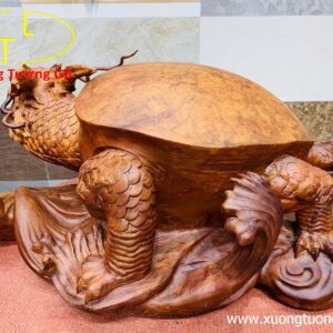 Long quy( Rùa đầu rồng) gỗ nu hương