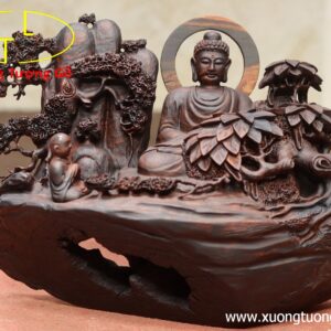 Nhất tâm bái Phật( Tượng Phật ngồi) gỗ trắc.