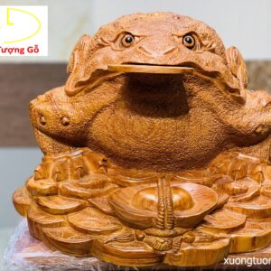 Thiềm thừ( cóc ba chân) gỗ hương đá.