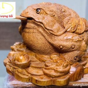 Thiềm thừ( cóc ba chân) gỗ hương đá.