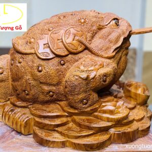 Thiềm thừ( cóc ba chân) gỗ hương đá.