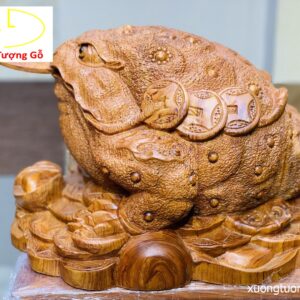 Thiềm thừ( cóc ba chân) gỗ hương đá.