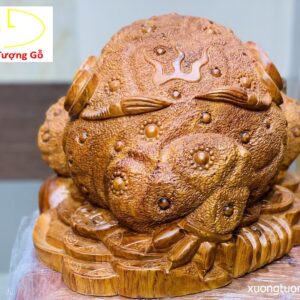 Thiềm thừ( cóc ba chân) gỗ hương đá.