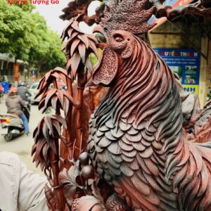 Gia đình gà hoa phù dung gỗ trắc