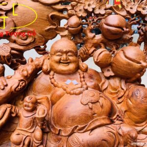 Di Lặc ngũ tiểu vác đào ngồi tiền hương ta.