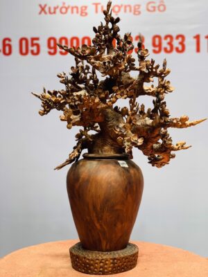 Bình mai gỗ sưa