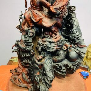 Đạt Ma ngự song long gỗ trắc