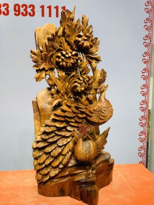 Phu thê viên mãn gỗ hương ta.