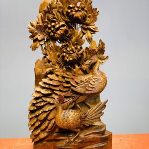 Phu thê viên mãn gỗ hương ta.