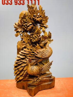 Phu thê viên mãn gỗ hương ta.