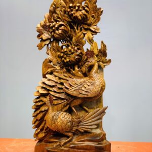Phu thê viên mãn gỗ hương ta.