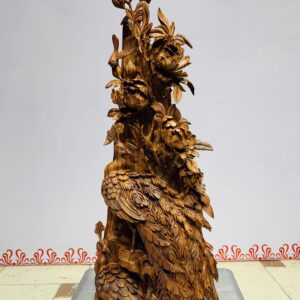 Phu thê viên mãn( đôi chim công) gỗ sưa
