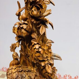 Phu thê viên mãn( đôi chim công) gỗ sưa