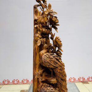 Phu thê viên mãn( đôi chim công) gỗ sưa
