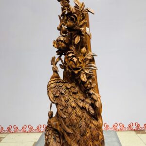 Phu thê viên mãn( đôi chim công) gỗ sưa