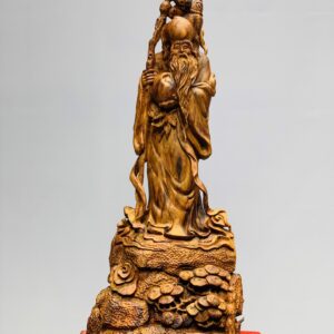 Ông thọ đứng tùng gỗ sưa