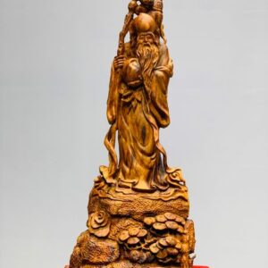Ông thọ đứng tùng gỗ sưa