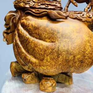 Hỏa kỳ lân mẫu tử gỗ nu hương