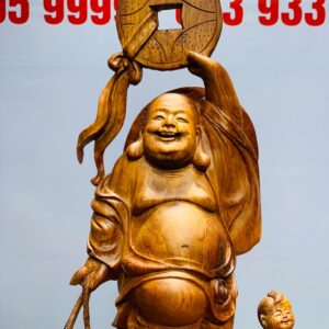 Di Lặc tam tiểu đứng bao tiền nu hương