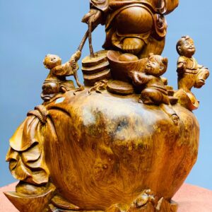 Di Lặc tam tiểu đứng bao tiền nu hương