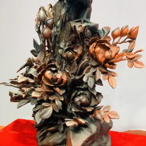 Phượng Hoàng lửa hoa phù dung gỗ trắc