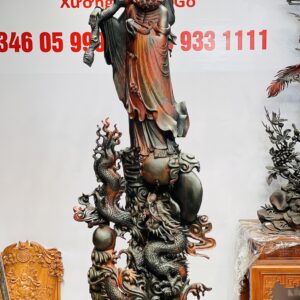 Đạt Ma ngự rồng trắc đỏ đen.