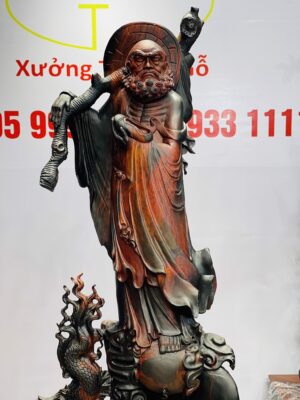 Đạt Ma ngự rồng trắc đỏ đen.