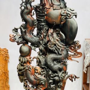 Đạt Ma ngự rồng trắc đỏ đen.
