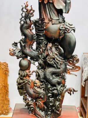 Đạt Ma ngự rồng trắc đỏ đen.